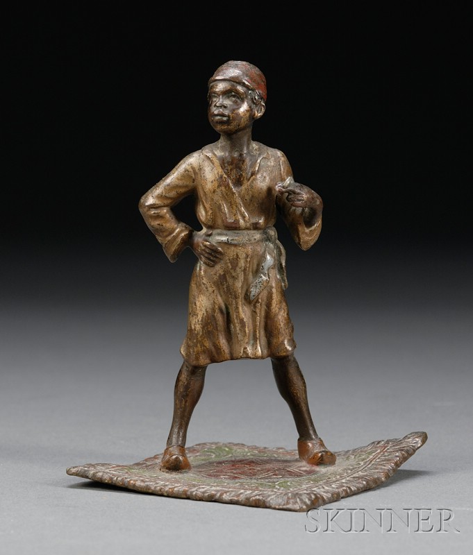 Appraisal: Viennese Cold Painted Bronze Figure of a Rug Seller c