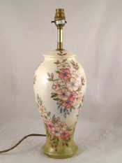 Appraisal: A modern Moorcroft lamp base in pale green with floral