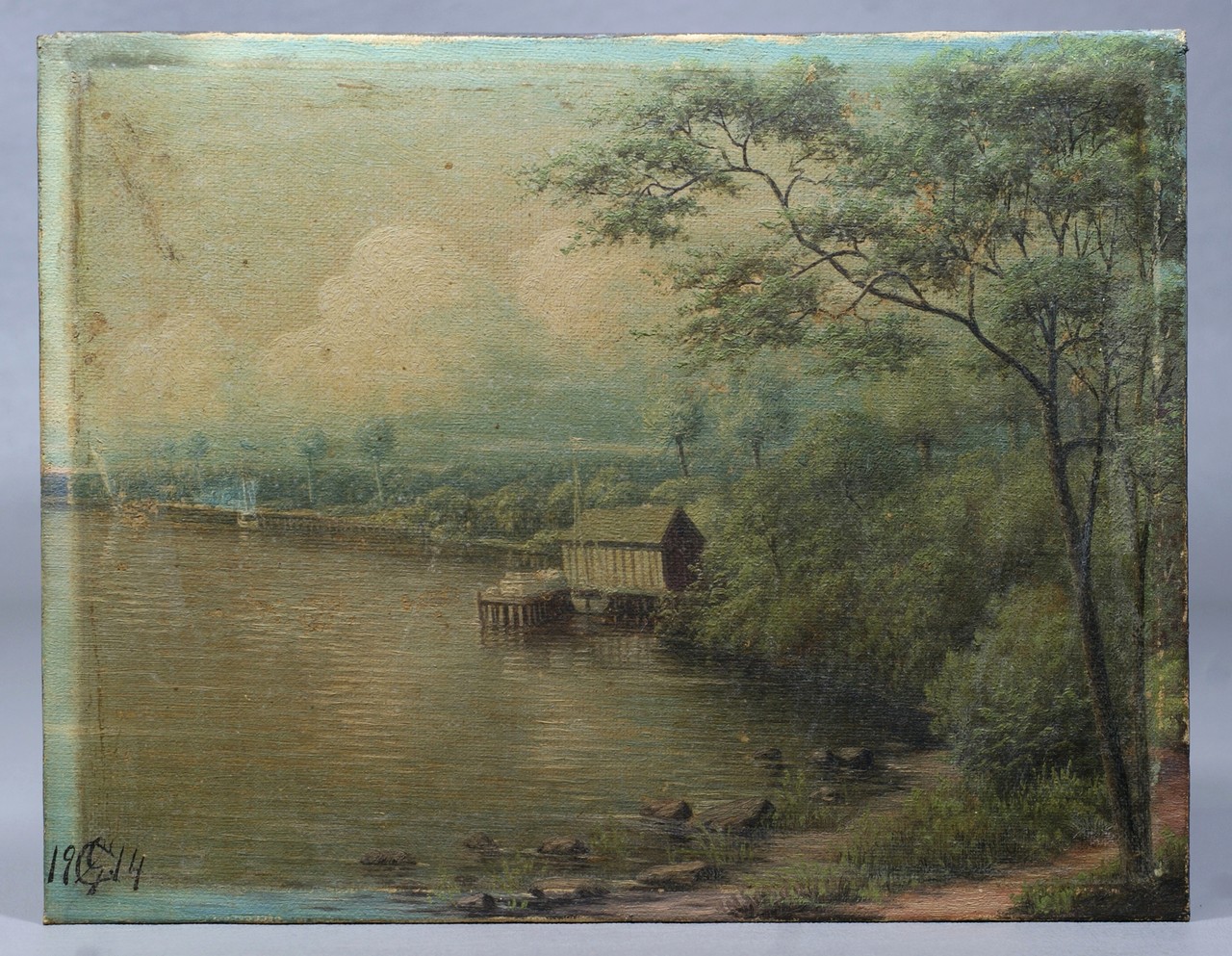 Appraisal: George Cope American PA - o canvas wrapped on artist