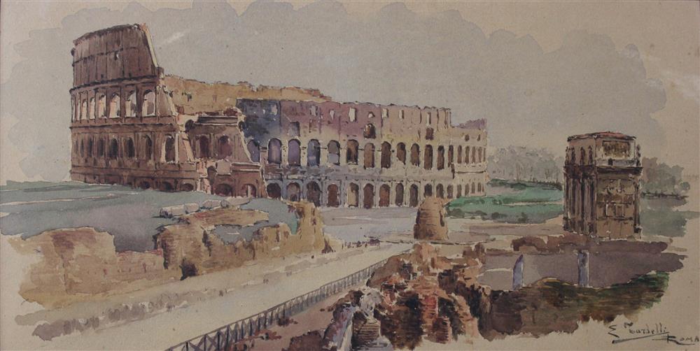 Appraisal: E CARDELLI ITALIAN TH CENTURY COLOSSEUM AND THE ROMAN FORUM