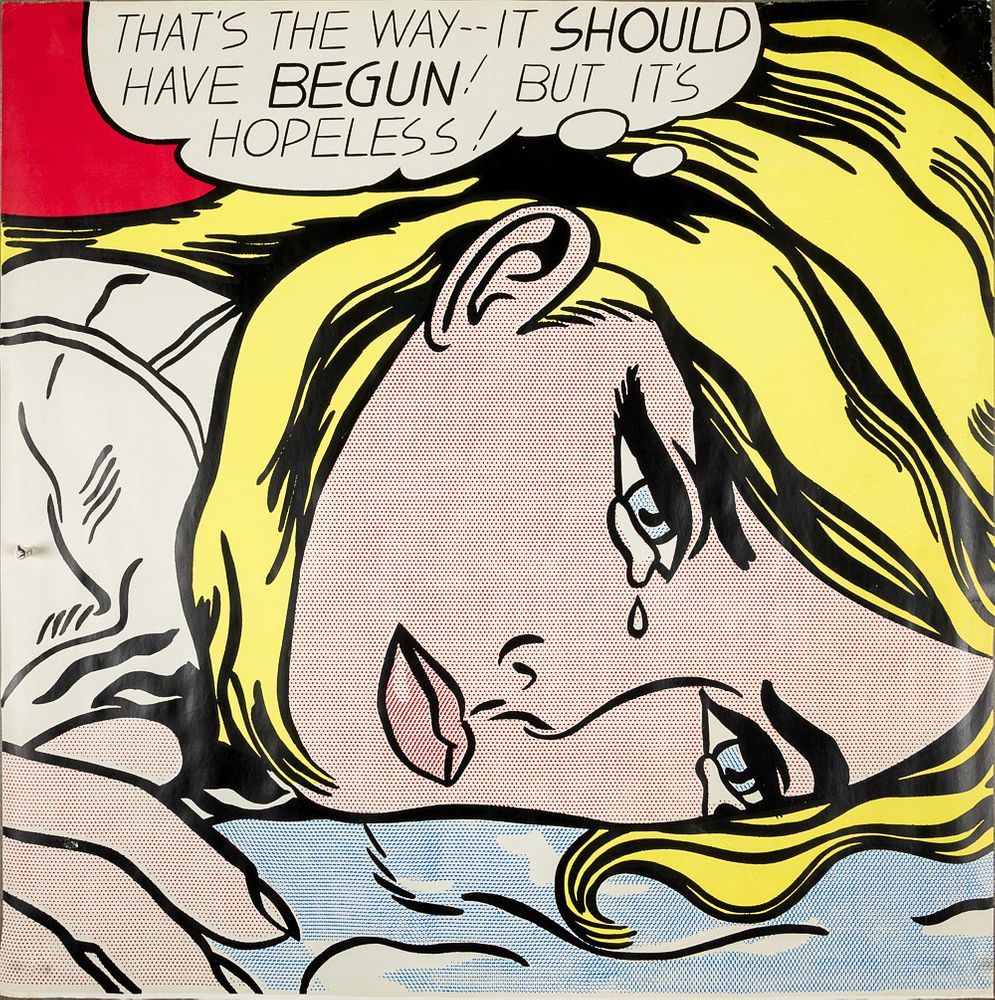 Appraisal: Roy Lichtenstein screen print Roy Lichtenstein screen print titled Hopeless