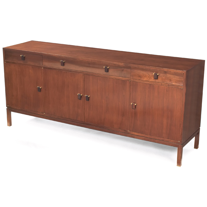 Appraisal: Edward Wormley sideboard by Dunbar walnut three drawers over four