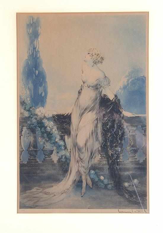 Appraisal: Louis Icart France - WERTHER aquatint framed numbered and signed