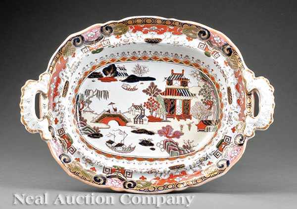 Appraisal: A Mason's Ironstone Oval Vegetable Dish c - decorated with