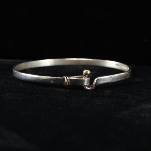 Appraisal: Tiffany Co Sterling Silver Gold Bracelet inner width widest point