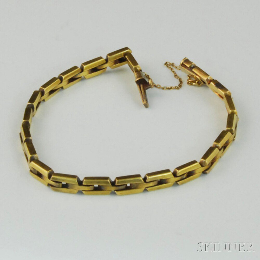 Appraisal: kt Gold Fancy Link Bracelet lg in total dwt Estimate