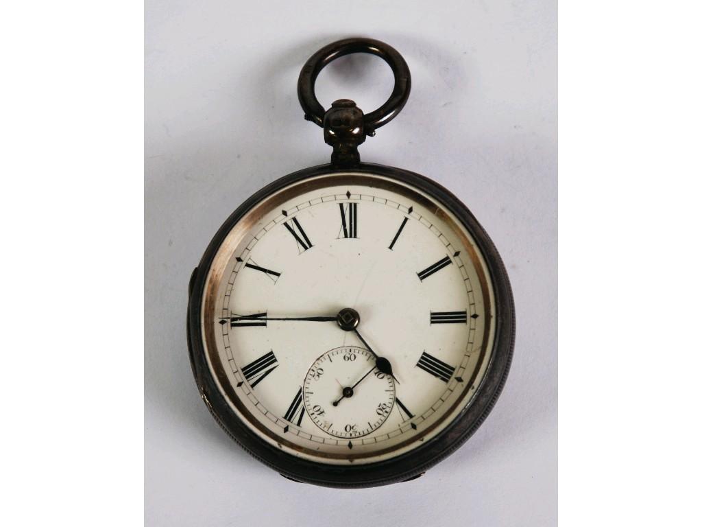 Appraisal: VICTORIAN SILVER POCKET WATCH with keywind movement white dial with