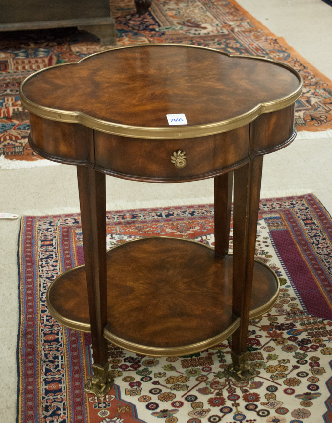 Appraisal: LOUIS XVI STYLE LAMP TABLE Theodore Alexander Furniture Co recent