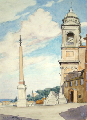 Appraisal: Gabriel Volkoff Russian early-mid th century- View of an obelisk