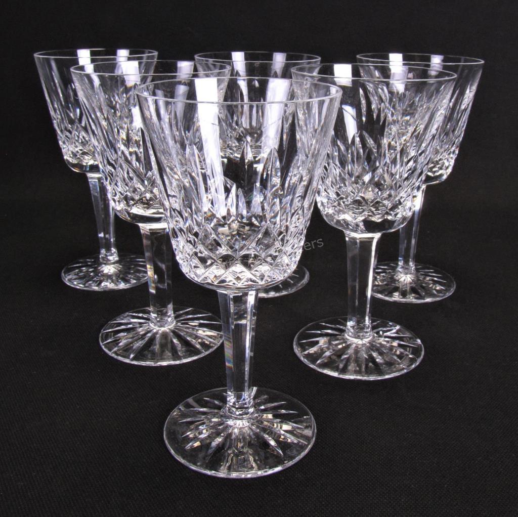 Appraisal: Set of Waterford Crystal 'Lismore' Wine Glasses six total all