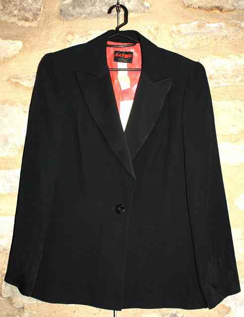 Appraisal: A 'BAZAR' CHRISTIAN LACROIX BLACK BLAZER detailing to edge of