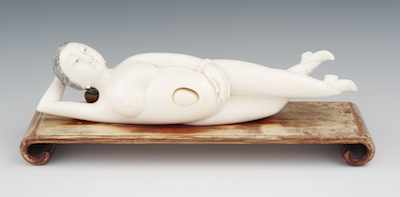 Appraisal: A Carved Ivory Doctor's Model Apprx - L the large