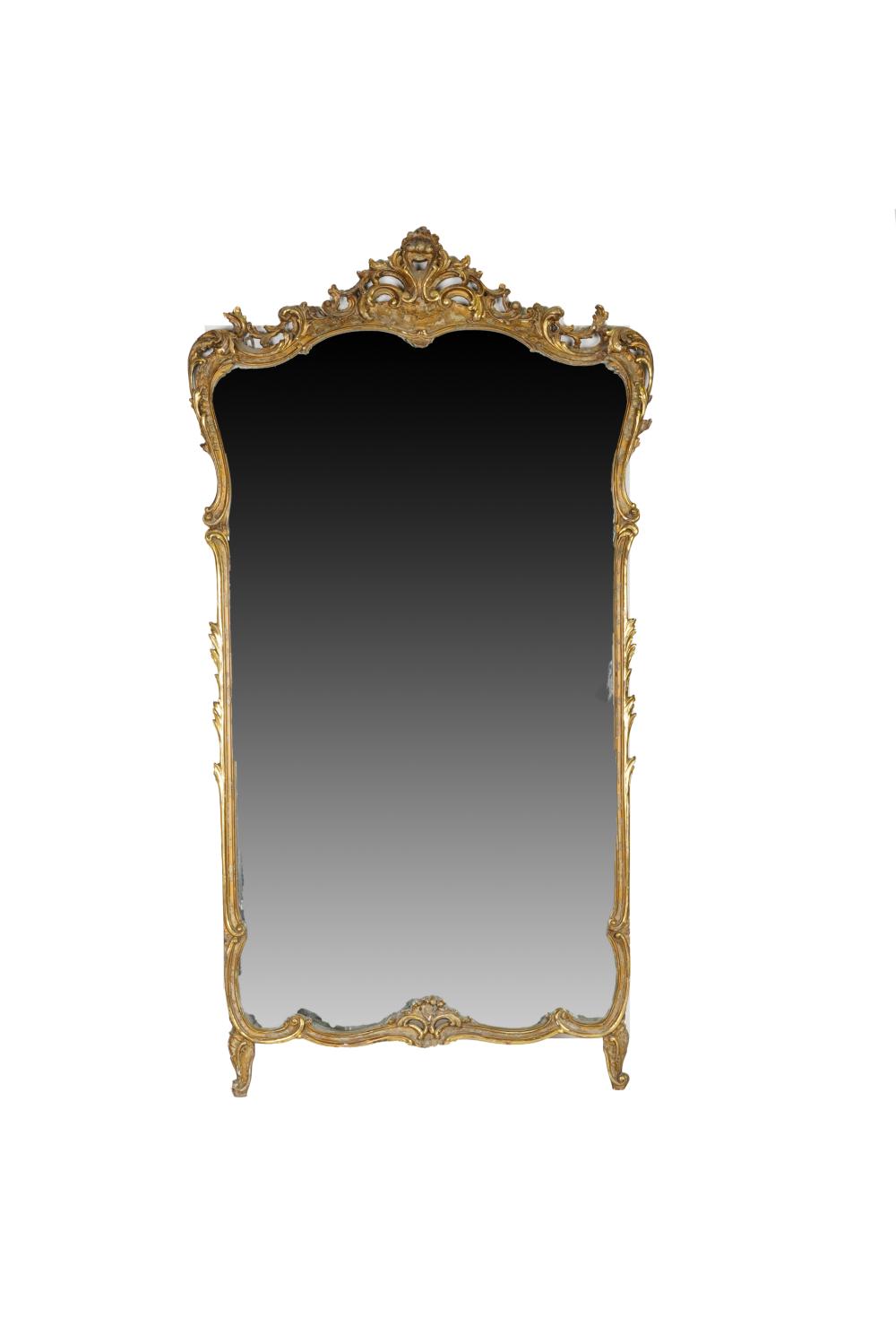 Appraisal: CONTINENTAL GILT MIRRORwood and gesso with wood lined back Condition