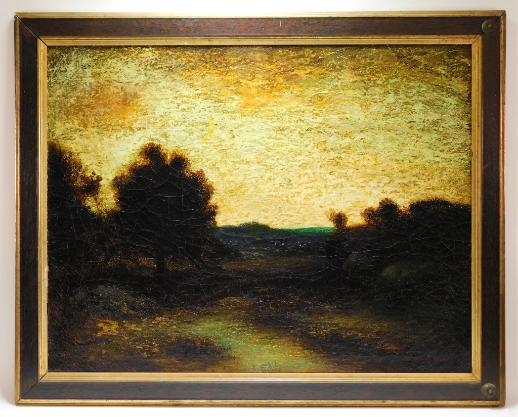 Appraisal: LG AMERICAN IMPRESSIONIST LANDSCAPE PAINTING United States th CenturyDepicts a