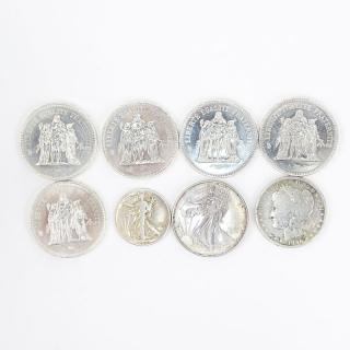 Appraisal: Lot of Eight Silver Coins Lot of Eight Silver Coins