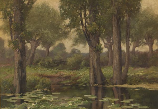 Appraisal: ALEXANDER MACLEAN BRITISH - x image Landscape with a pond