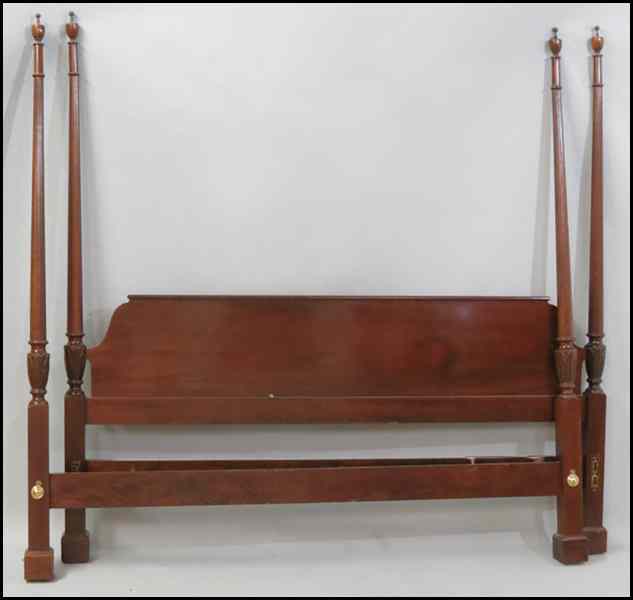 Appraisal: HENREDON FOUR POSTER BED Comprised of a headboard '' x