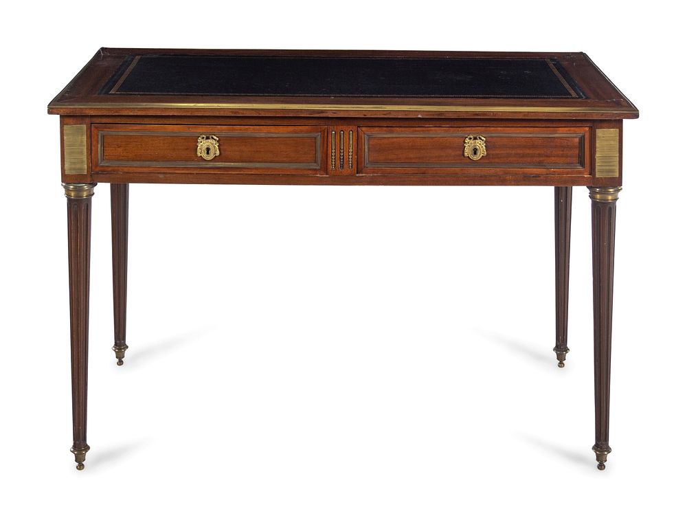 Appraisal: A Louis XVI Style Brass Mounted Mahogany Bureau Plat A