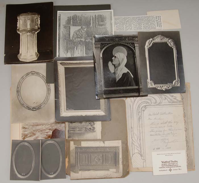 Appraisal: GROUP OF THULIN ARCHIVAL PHOTOGRAPHS AND DRAWINGS The lot includes