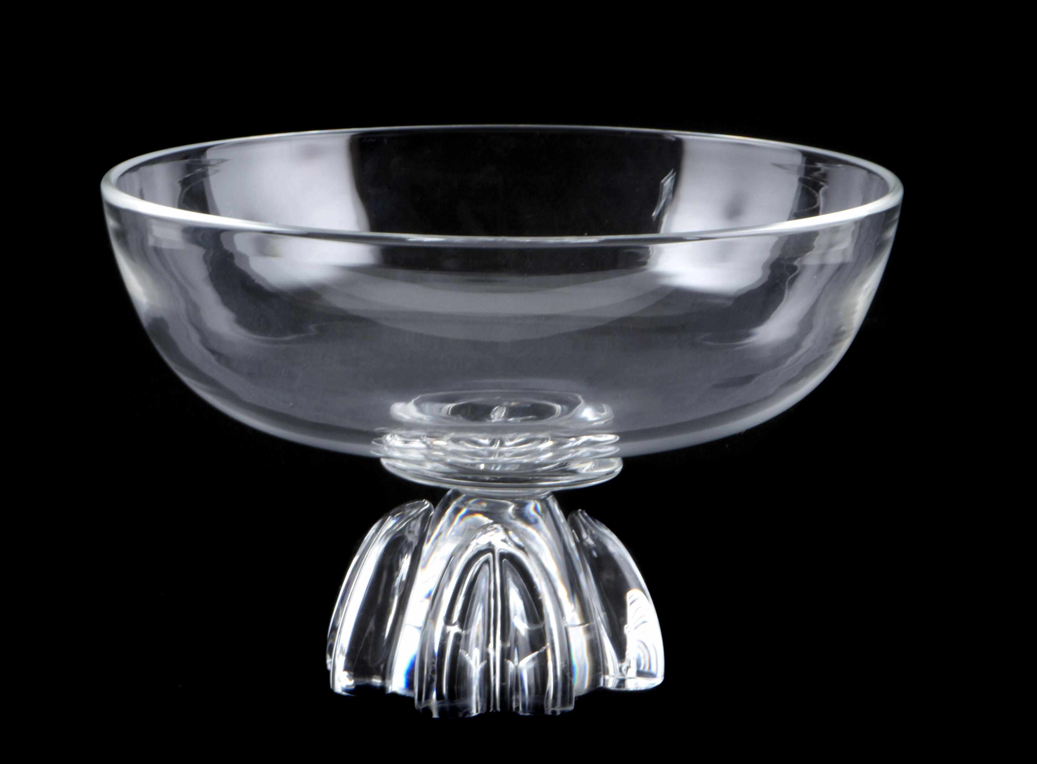 Appraisal: Property of various owners A Steuben glass footed bowl possibly