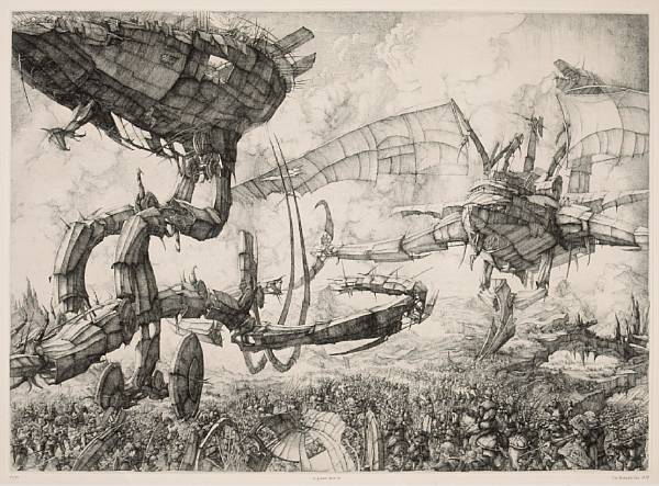 Appraisal: Erik Desmazi res French born La Grande Bataille FF Etching