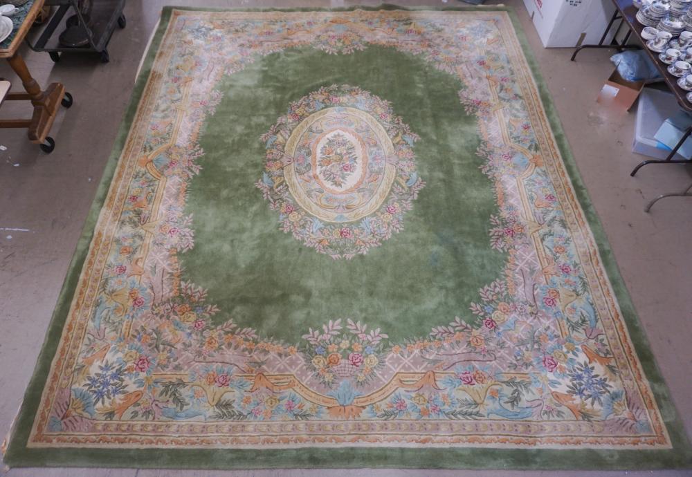 Appraisal: CHINESE AUBUSSON STYLE SCULPTURED RUG FT IN X FT INChinese