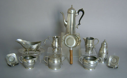 Appraisal: Group of contemporary pewter tablewares