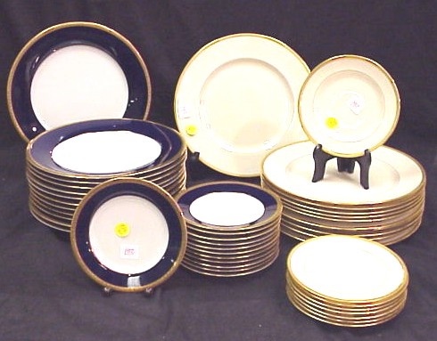 Appraisal: Lenox and Noritake dinnerware Lenox etched gold band eleven dinner