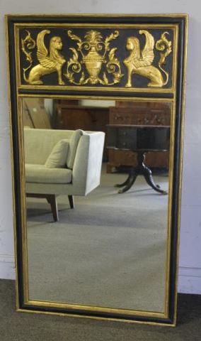 Appraisal: Gilt Pier Mirror with Classical Griffin and UrnMotif From a