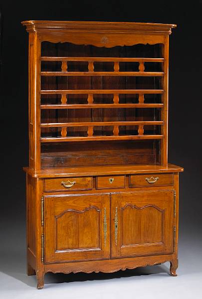 Appraisal: A Louis XVI oak and fruitwood vaisselier last quarter th