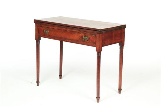 Appraisal: SHERATON CARD TABLE Attributed to Philadelphia - mahogany with old