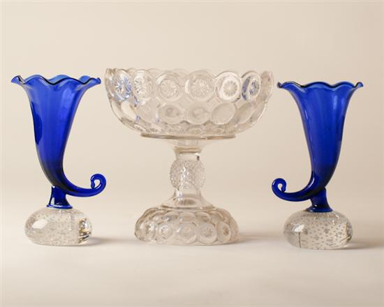 Appraisal: Three Pieces of Glassware to Include an early pressed glass