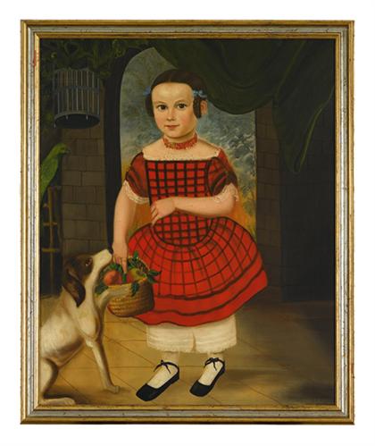 Appraisal: American School th century portrait of a little girl with