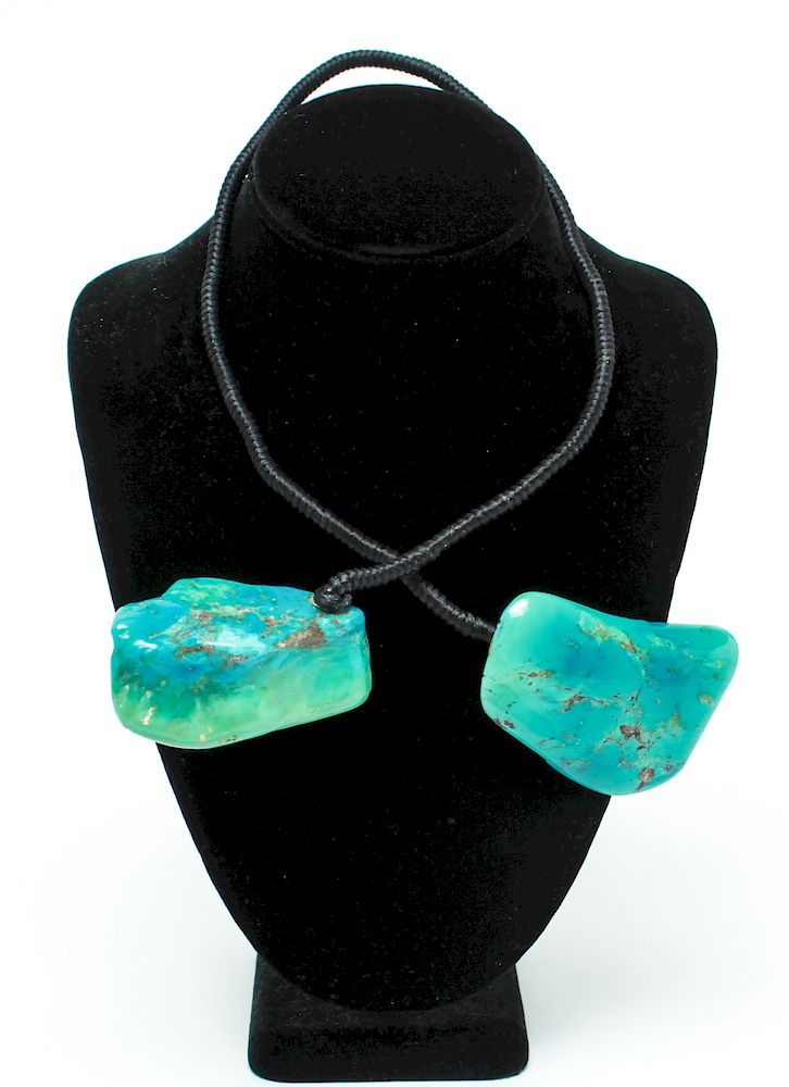 Appraisal: Angela Carruba Turquoise Wire Fashion Necklace Angela Carruba turquoise and