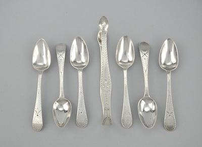 Appraisal: A Set of Six George III Sterling Silver Spoons by