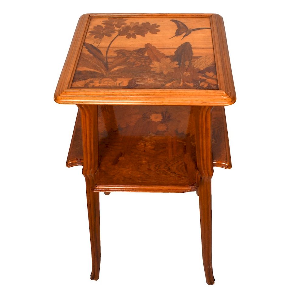 Appraisal: Emile Galle French - Side Table Emile Galle French -