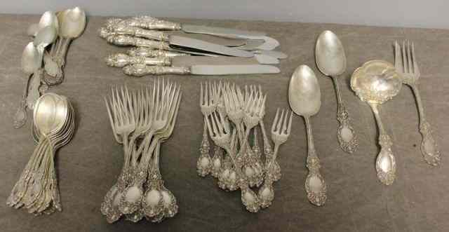 Appraisal: Sterling Flatware Service Marked ''R W G Sterling '' Consisting