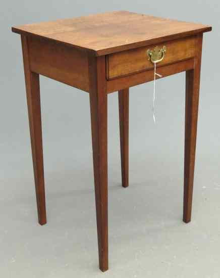 Appraisal: th c walnut single drawer stand Top '' x ''