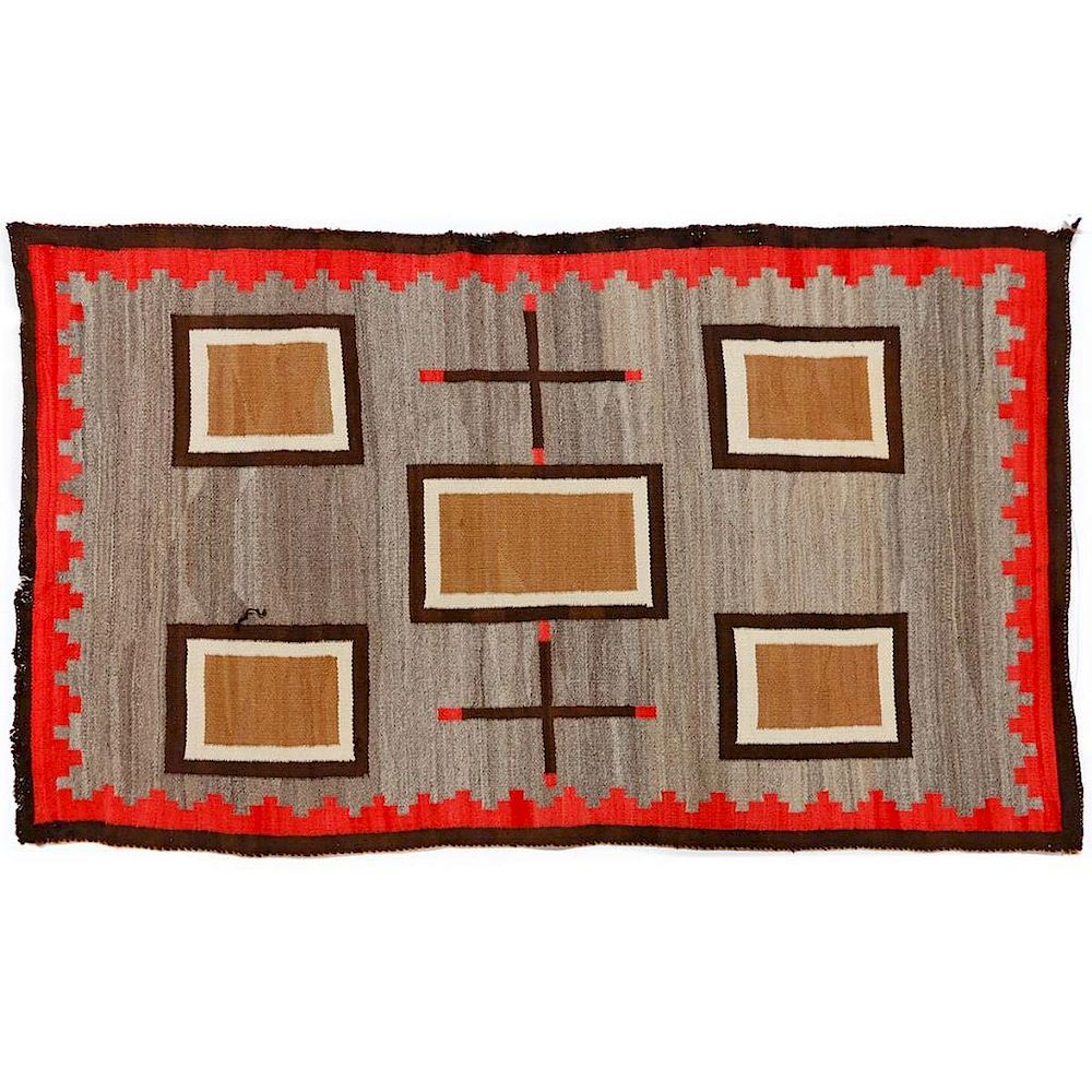 Appraisal: A Navajo Rug With Spider Woman crosses Size ft in