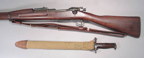 Appraisal: A U S Model Springfield bolt action rifle with bayonet