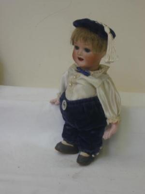 Appraisal: A Gans and Seyfarth bisque head character boy doll with