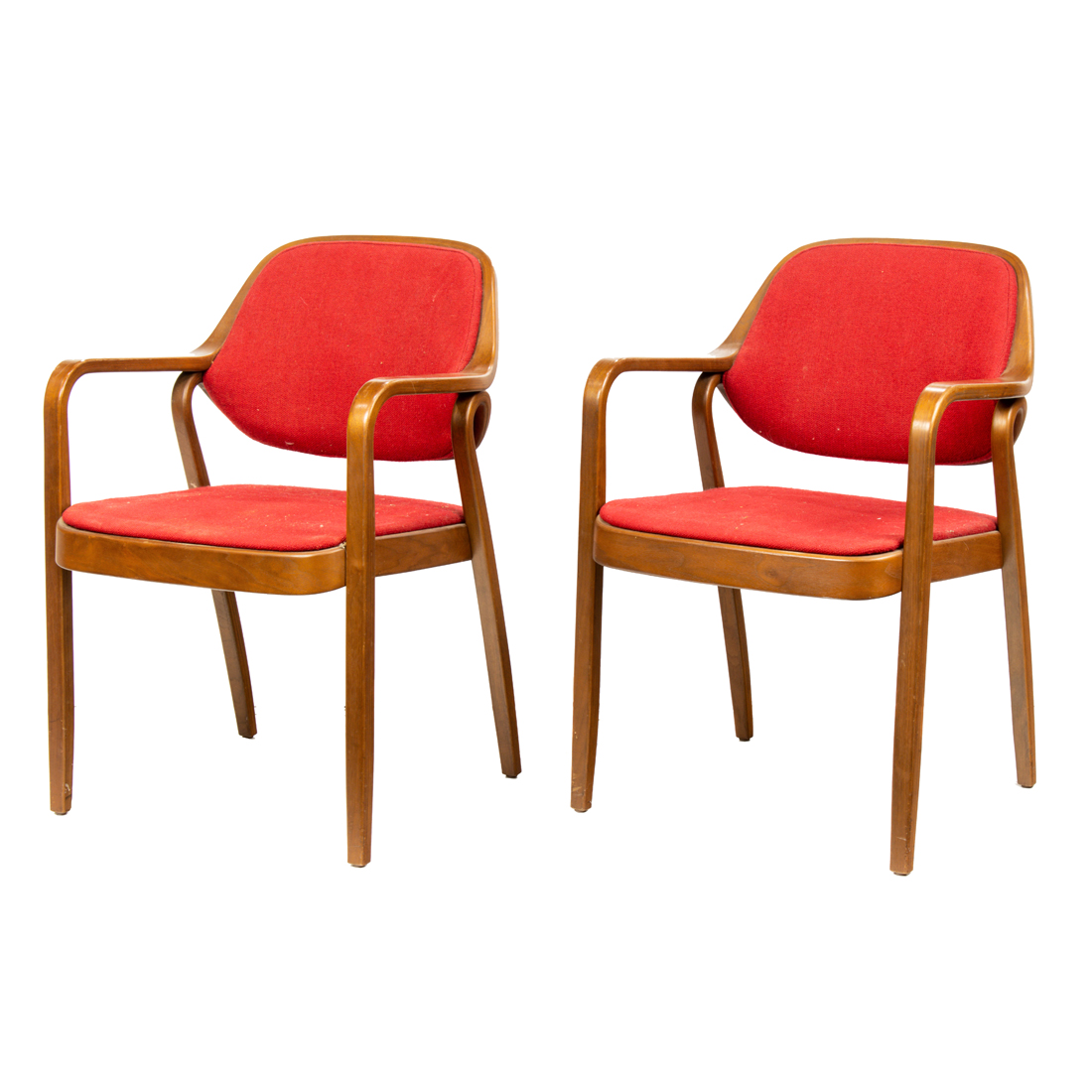 Appraisal: Don Pettit Knoll Model Armchairs pair USA Knoll International s