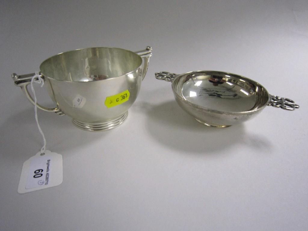 Appraisal: A George VI heavy two handled Sugar Bowl Sheffield and