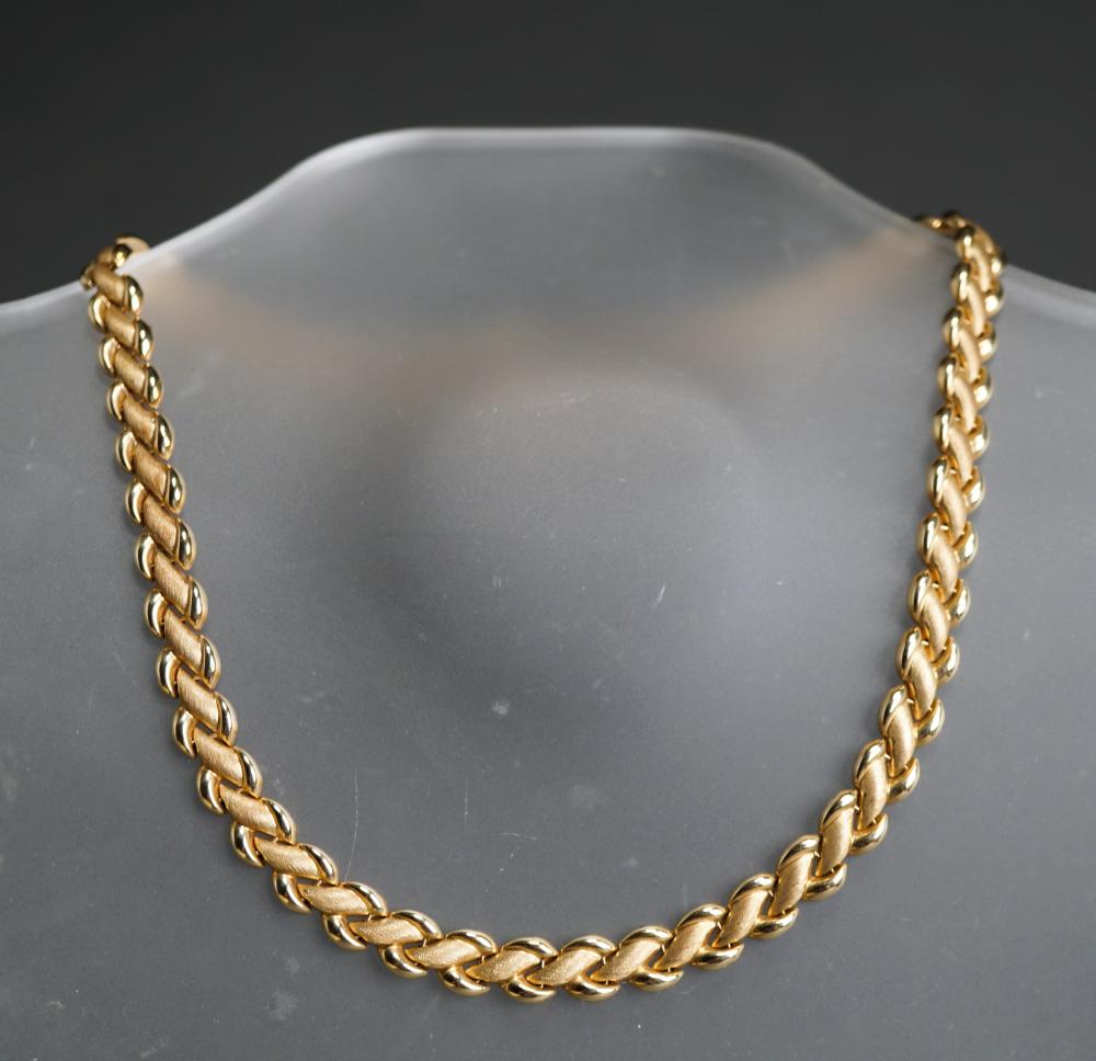 Appraisal: -Karat Yellow-Gold Necklace dwt L in