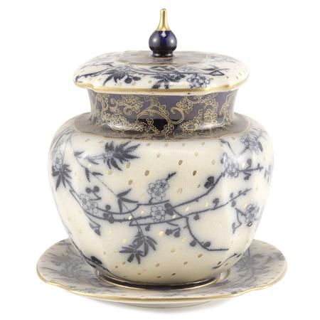 Appraisal: Doulton Burslem Porcelain Covered Bowl and Stand Estimate -