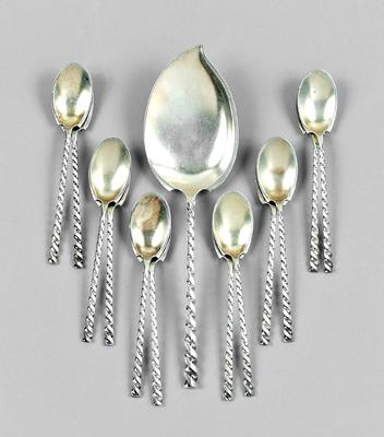 Appraisal: Tiffany Queen Anne sterling flatware pieces engraved - monograms detailed