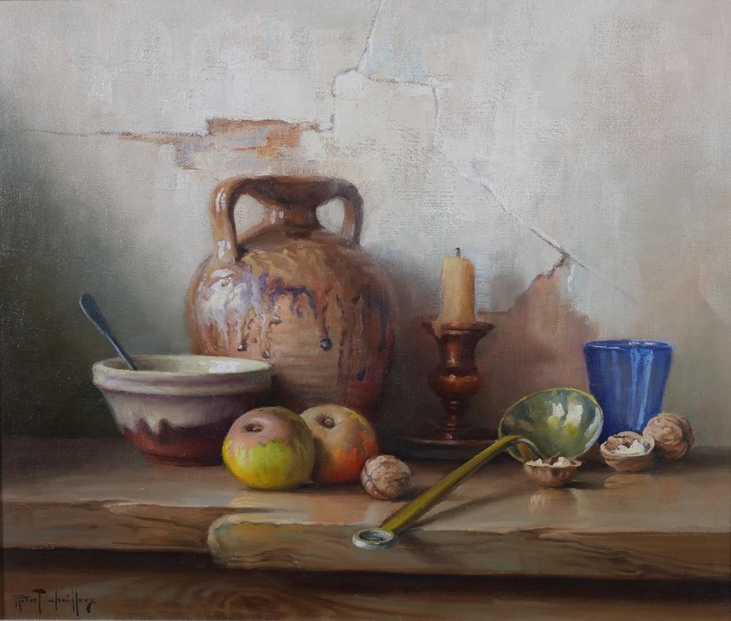 Appraisal: Robert Chaillaux French - oil on canvas still life painting