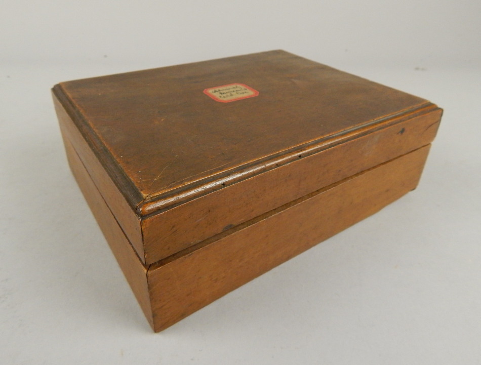 Appraisal: A late thC mahogany box with removable lid and plain