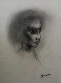 Appraisal: Robert Dickerson born Untitled charcoal signed 'DICKERSON' lower right x