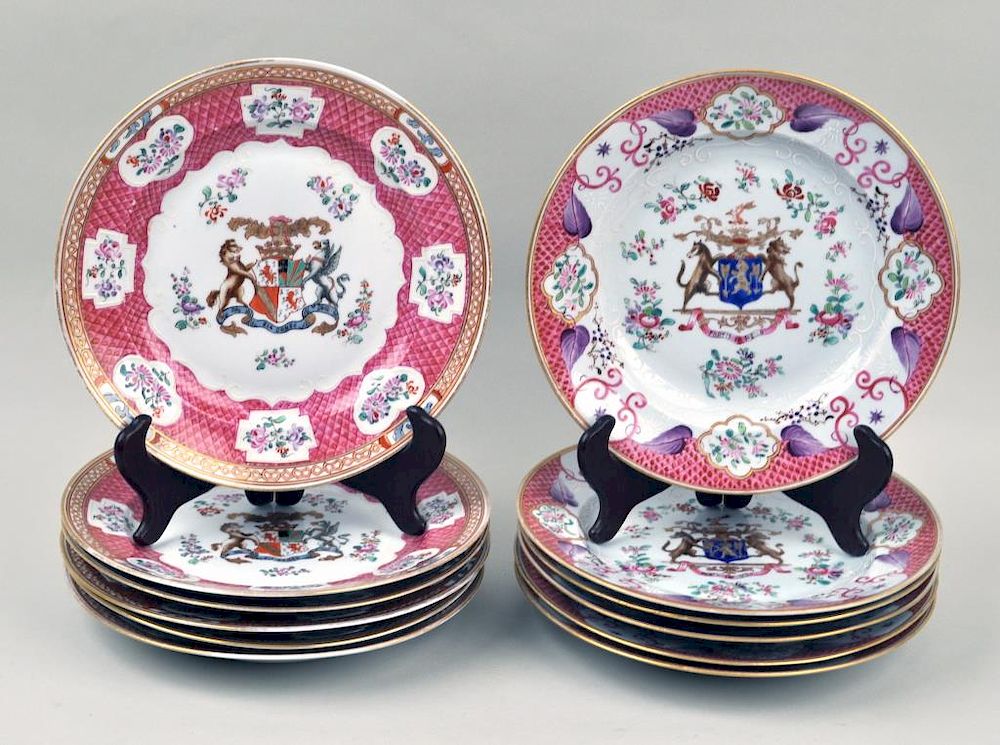 Appraisal: Assembled Set Samson Enameled Porcelain Plates comprising six each in